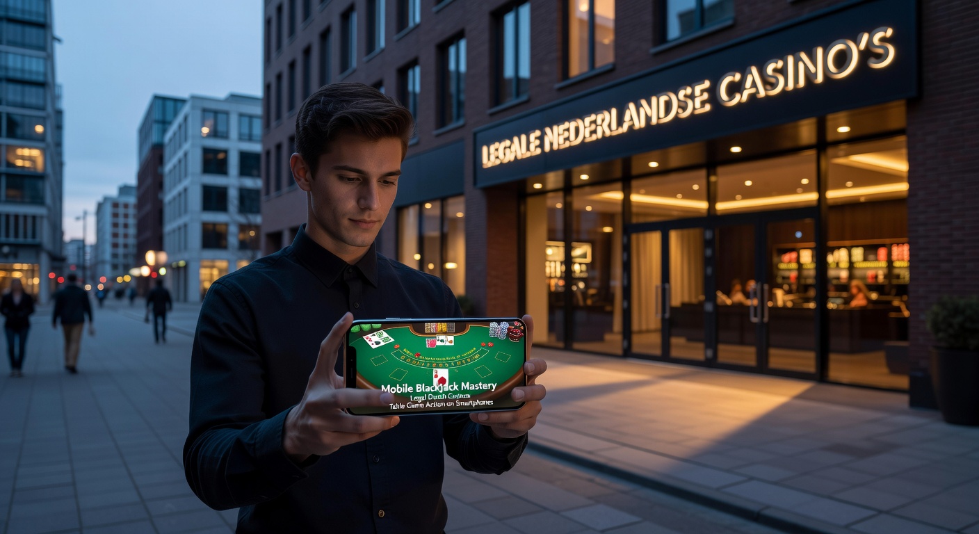Live blackjack dealer op een mobiel scherm in een legaal Nederlands casino, met spelersfiches, kaartwaarden en chatvenster zichtbaar tijdens een spannende ronde