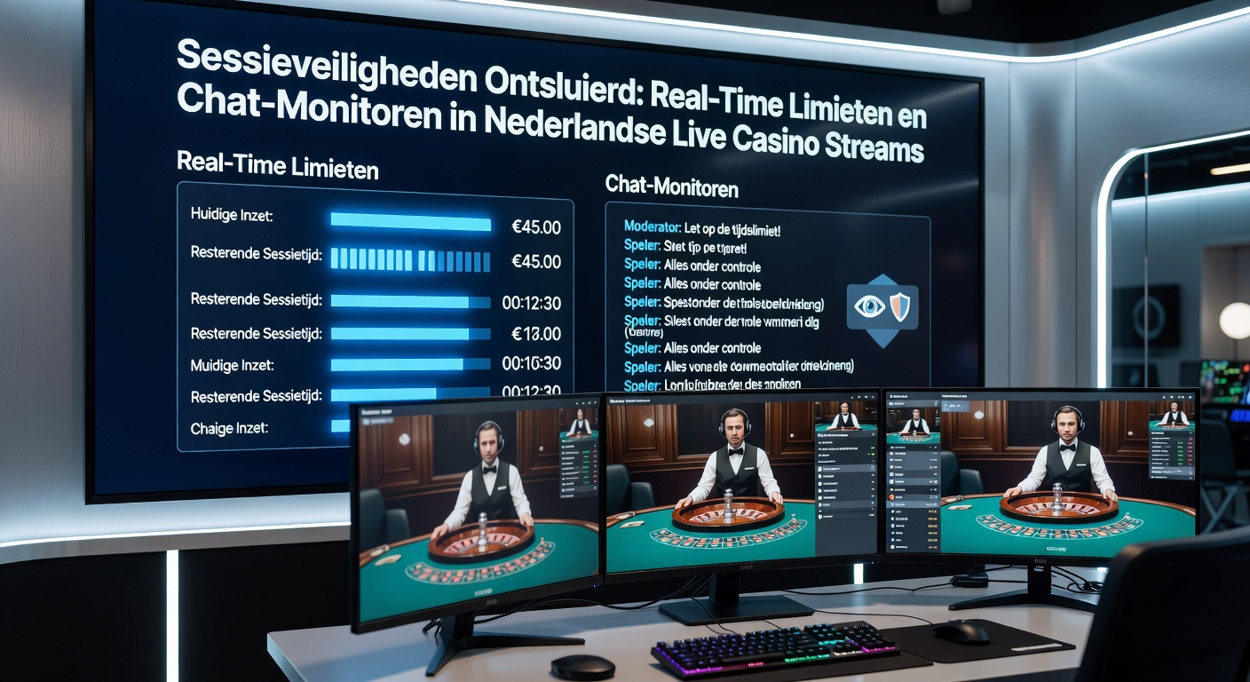 Schermafbeelding van een live casino stream met real-time limietwaarschuwingen en chatvenster in een Nederlands online casino