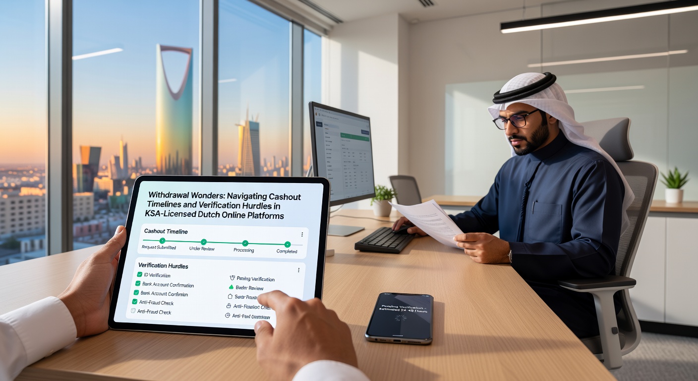 Stap-voor-stap infographic van het verificatieproces bij een Nederlands online casino, met iconen voor ID-upload, Cruks-check en goedkeuring